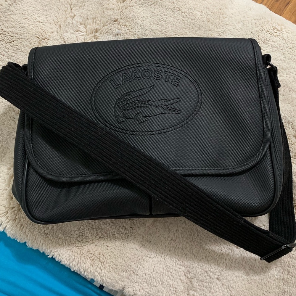 Lacoste Black Messenger Bag